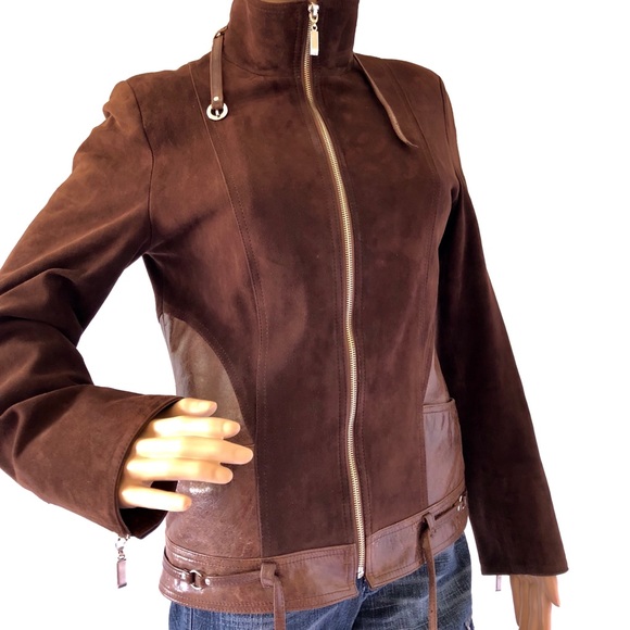 Incredibly cool brown leather European jacket - Picture 1 of 8